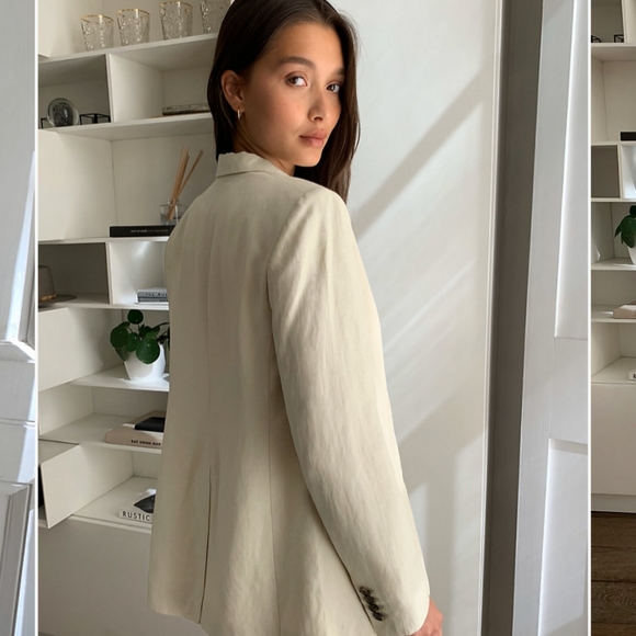 NWT Babaton Samuel Linen Blazer - Picture 8 of 8